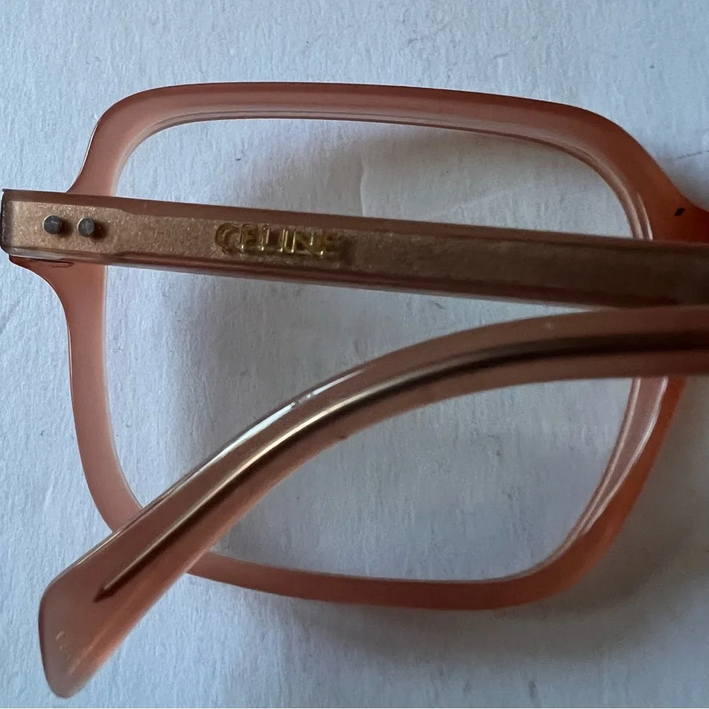 CELINE CL500761 074 SQUARE EYEGLASS FRAMES PINK/BLUSH  NEW